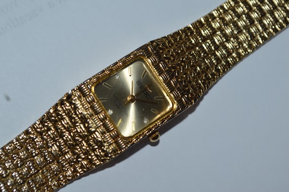 Seiko Watch Quartz Ladies 20mm 18K Electro Gold Plate Tested Works Fine Etsy Canada