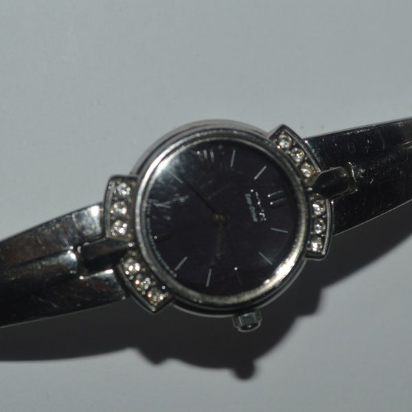 Citizen Eco Drive B023-S025508 Quartz Watch Ladies 20.5 mm Jeweled Bezel 1990s Sold As Is Good For Parts Or Repair