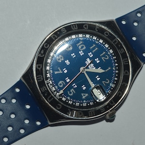 2002 Swatch Watch Irony Big YGS424 HAPPY JOE Quartz Swiss Unisex Stainless Steel Tested Works Fine