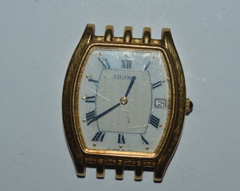 Vintage SEIKO Quartz Watch 7N39-F019 Not Working Sold As-Is Good For Parts