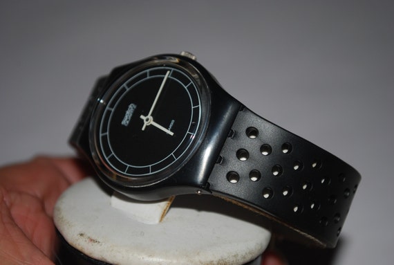 Vintage Swatch Watch GB-002 HIGH TECH 1984 Gents … - image 5