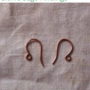 May include: Two copper-colored earring hooks, lead and nickel free, hypoallergenic.