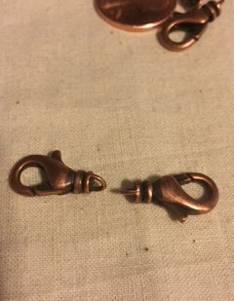 Antique Copper Plated Brass Lobster Claw Clasps 18mm With Etsy