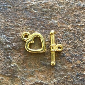 Heart Toggle Clasps 10 sets