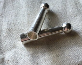 Bolo Tips Smooth With Ball End Sterling Plated