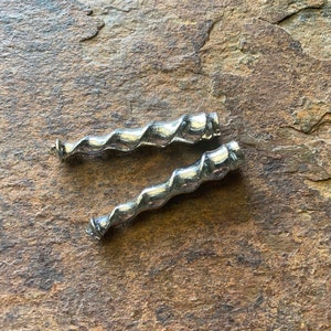 Bolo Tips Twisted Sterling Plated
