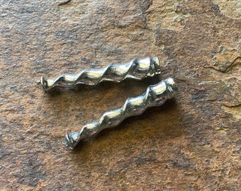 Bolo Tips Twisted Sterling Plated