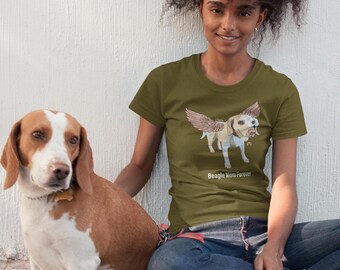 Personalized Beagle Tee / Bilingual Pet Memorial Shirt / Custom Dog Name Gift