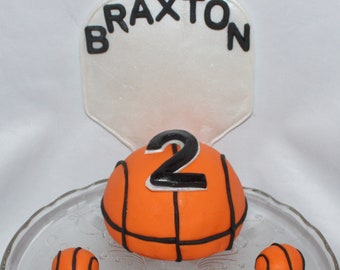 Fondant Basketball Jersey Cake Topper - Basketball Topper - Basketball Cupcakes - Basketball Topper - Basketball Theme - Basketball Birthday