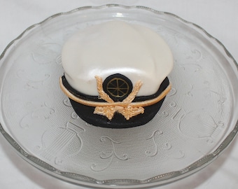 Fondant Captain's Hat Cake Topper - Nautical Topper - Sailing Topper - Captain's Hat Topper - Fondant Hat - Sailing Cake - Sailing Birthday