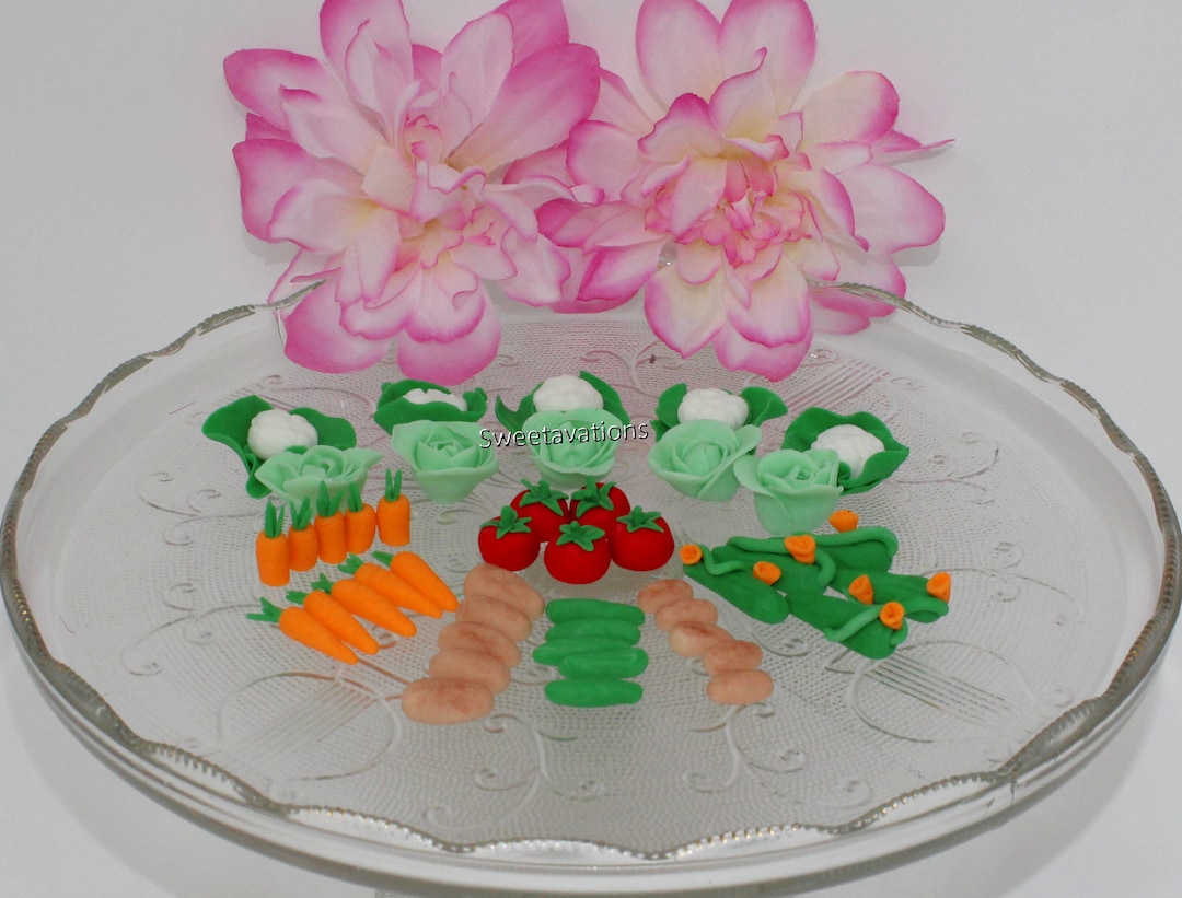Fondant Vegetable Cake Topper Vegetables Topper Farm Cake Topper