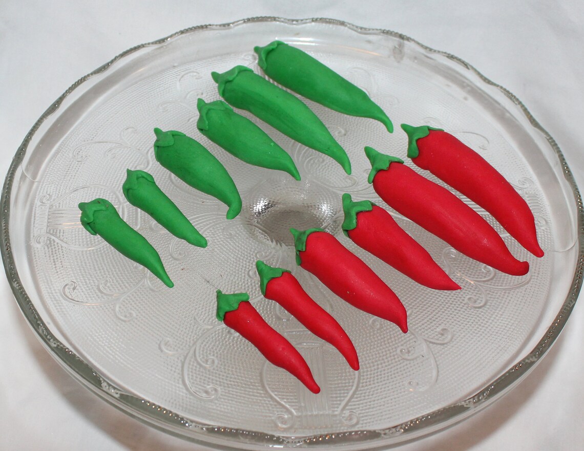 Fondant Chili Pepper Cake Topper Chili Pepper Topper Chili Etsy