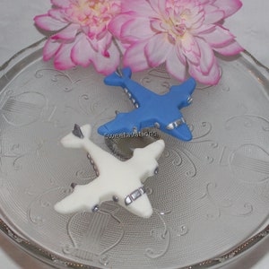 Fondant Airplane Cake Topper Fondant Plane Airplane Topper Airplane Cake Airplane Theme Bon Voyage Cake Pilot Cake Topper image 2