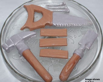 Fondant Construction Tool Cake Topper, Handyman Retirement, Construction Birthday, Repairman Tools
