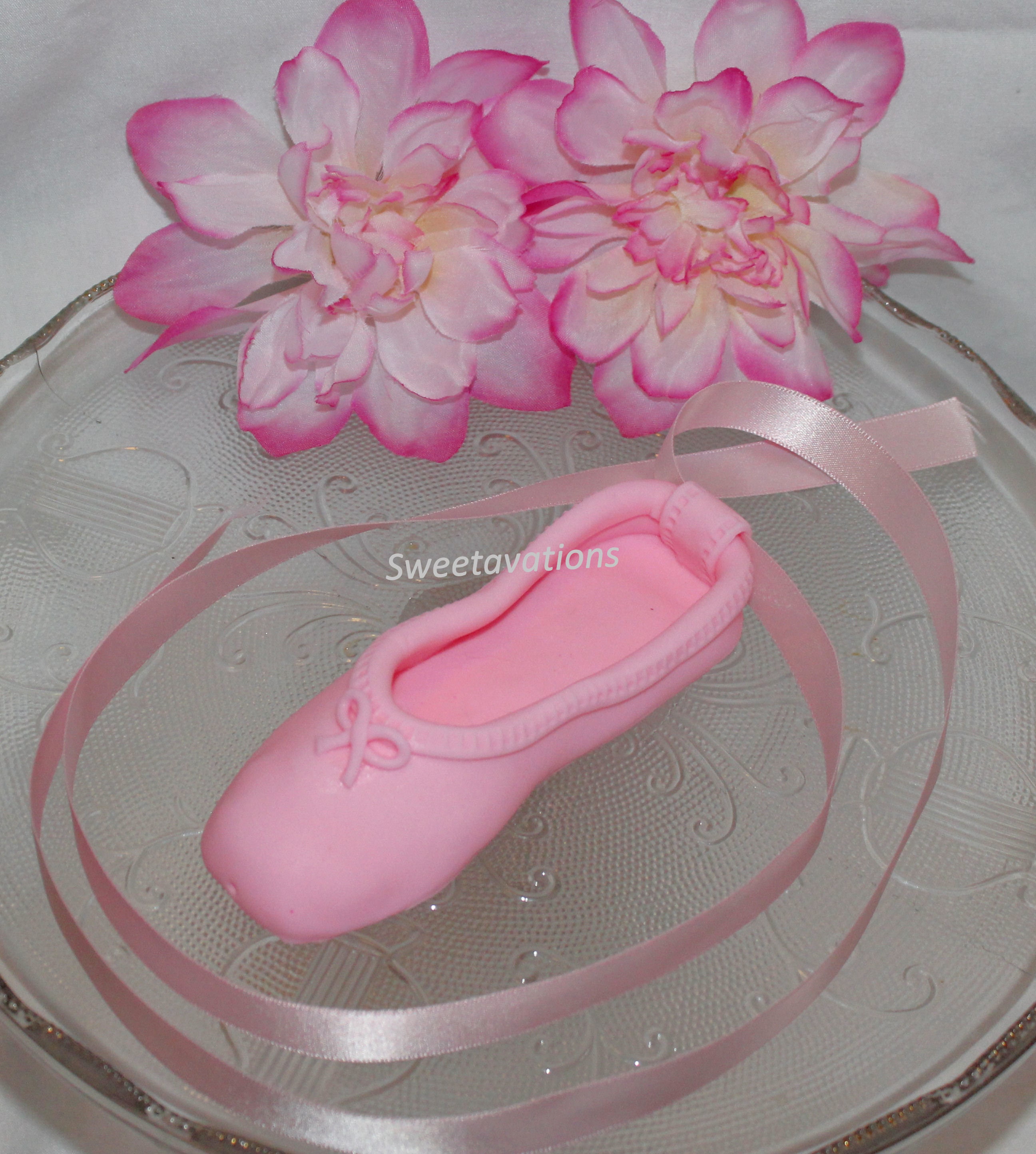 Fondant Ballet Shoes Cake Topper Fondant Ballerina Etsy