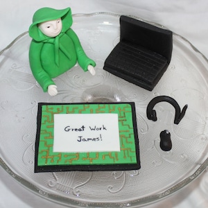 Fondant Computer Cake Topper - Fondant Programmer - Fondant Hacker - Fondant Laptop - Laptop Cake - Computer Cake - Computer Graduation