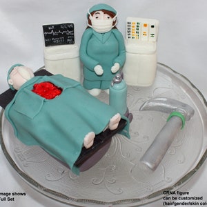 Fondant CRNA Cake Topper - Fondant Surgeon Cake Topper  Fondant Stethoscope - CRNA Graduation - Nurse Anesthetist Topper - Medical Cake