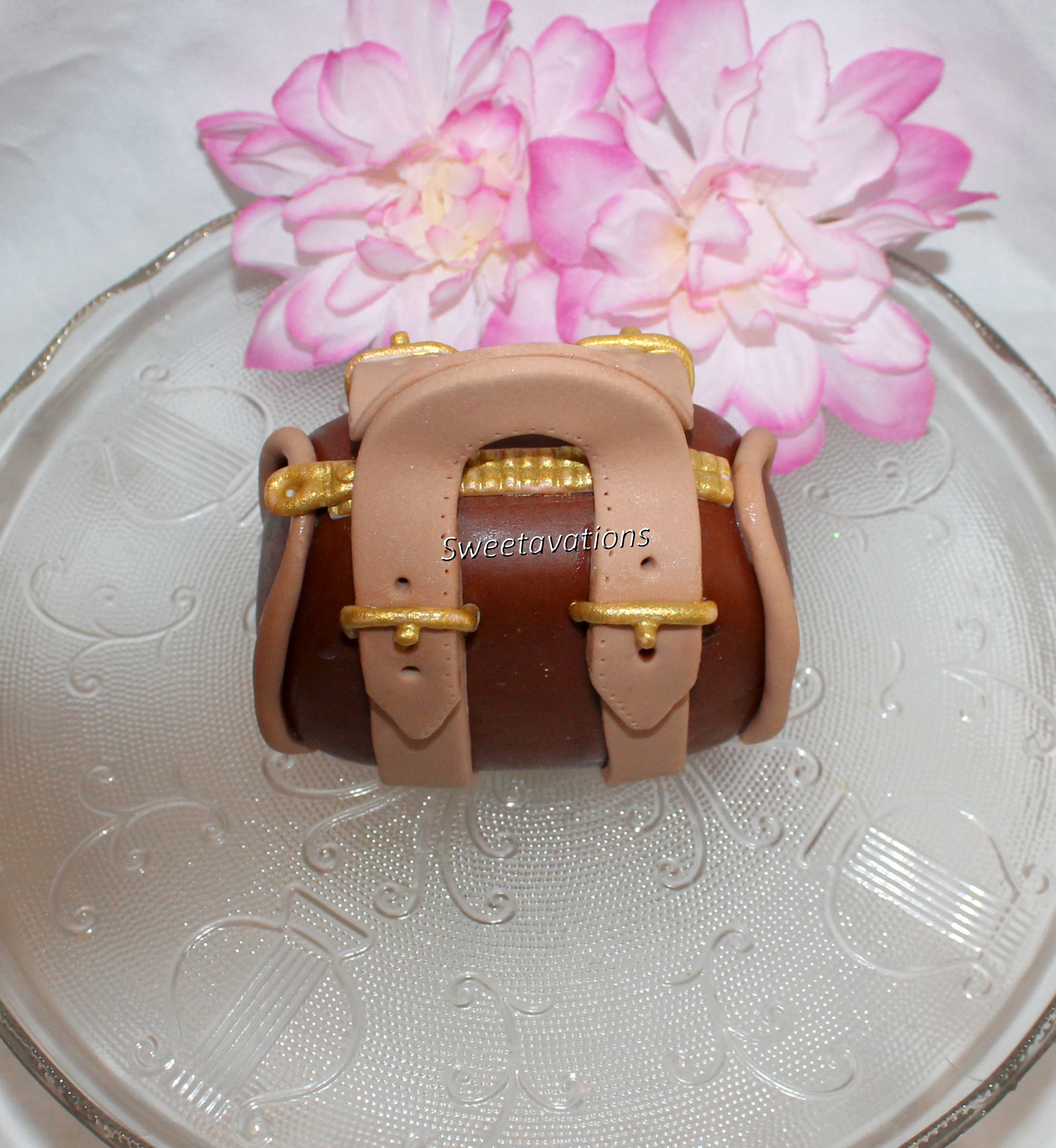 Fondant Purse Cake Topper Purse Topper Bag Cake Topper Etsy