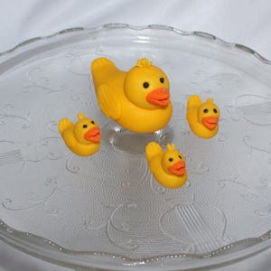Fondant Duck Cake Topper - Rubber Duck Topper - Rubber Duck Cake Decor - Rubber Duck Baby Shower - Baby Duck Topper - Yellow Duck Topper