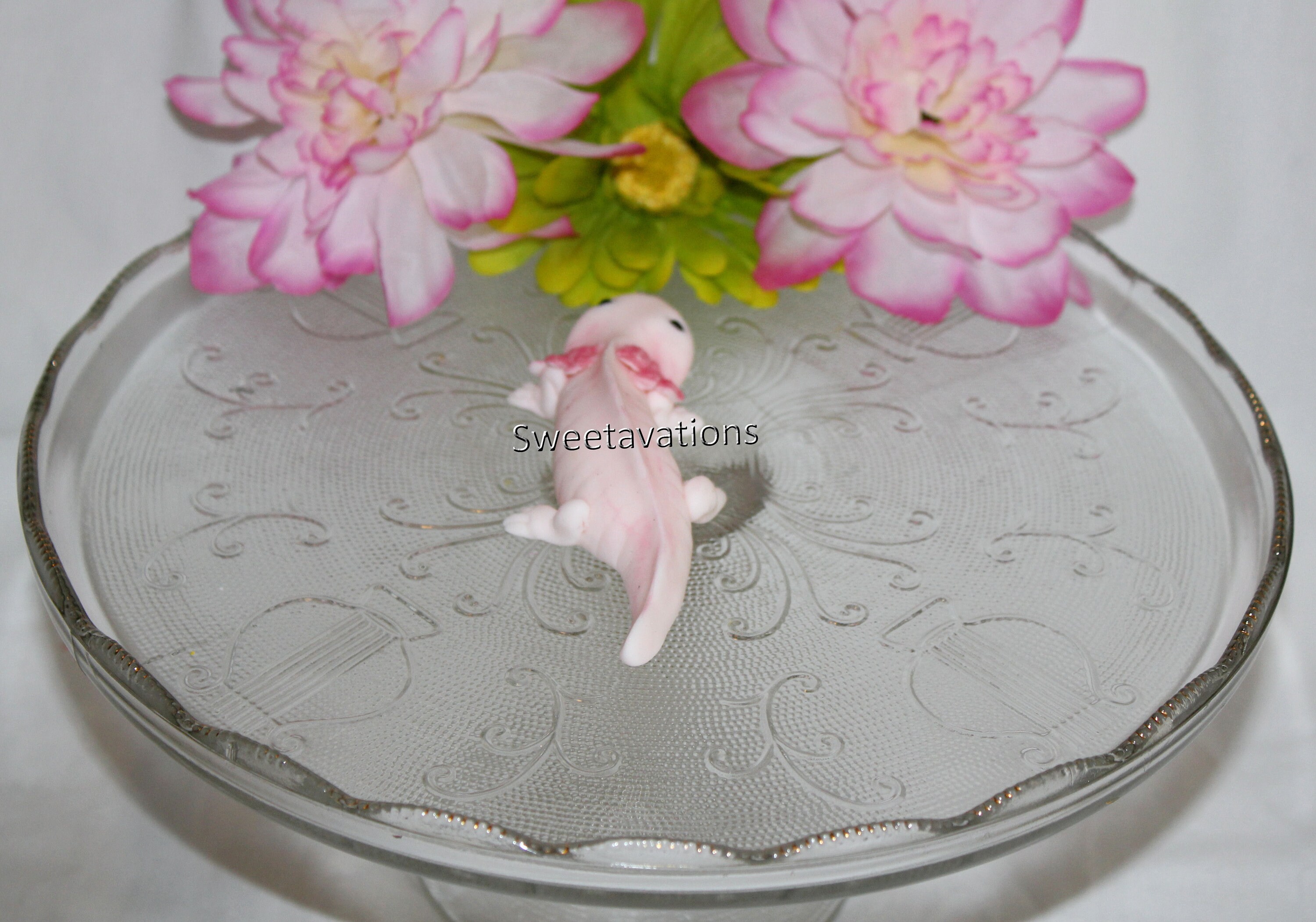 Fondant Axolotl Cake Topper Fondant Salamander Fondant | Etsy