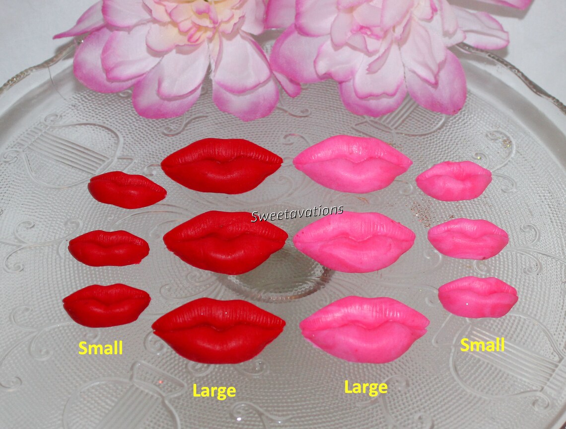 Fondant Lips Cake Topper Fondant Lips Cupcake Topper Lips Etsy Ireland