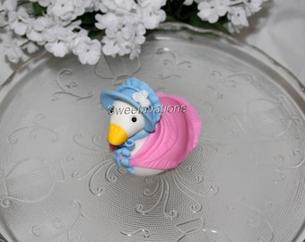 Fondant Mother Goose Cake Topper, Nursery Rhyme Baby Shower, Storybook Theme, Fairy Tale