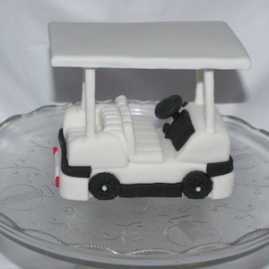 Fondant Golf Cart Cake Topper - Golf Cart Topper - Golf Topper - Golf Theme - Golf Birthday - Sports Birthday - Fondant Golf Ball