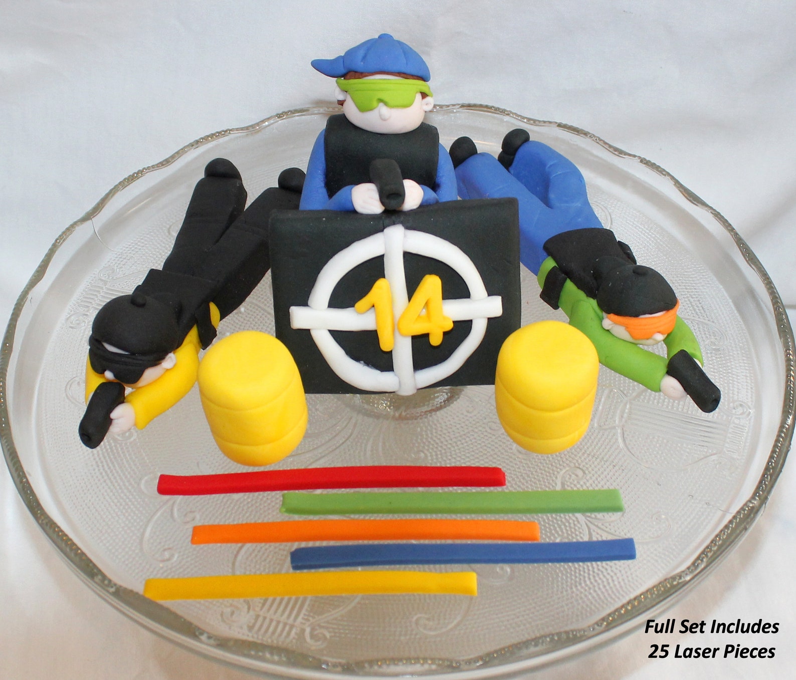 Fondant Laser Tag Cake Topper Laser Tag Topper Fondant Etsy