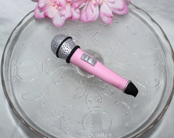 Fondant Microphone Cake Topper - Fondant Music - Music Cake Topper - DJ Topper - Fondant Music - Fondant Headphones - Singing Theme Cake