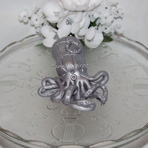 Fondant Octopus Cake Topper Octopus Topper Steampunk Topper Steampunk Octopus Steampunk Cake Victorian Cake Steampunk Birthday image 1