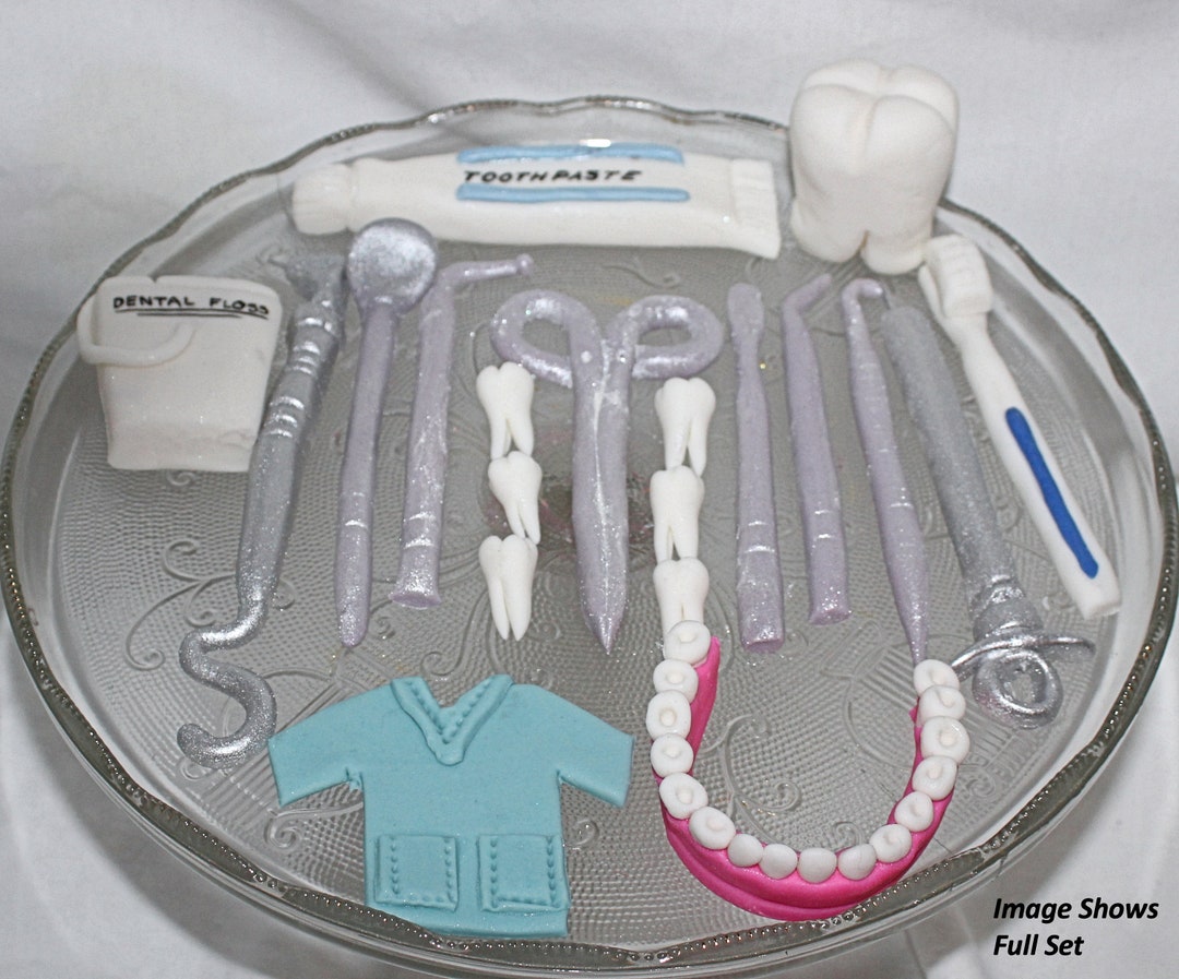 Fondant Dentist Cake Topper Fondant Dentist Tooth Cake Topper Dental