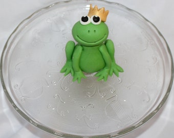 Fondant Frog Cake Topper - Principe ranocchio Topper - Topper animale del bosco - Animale del bosco fondente - Torta mamma oca - Rana Baby Shower