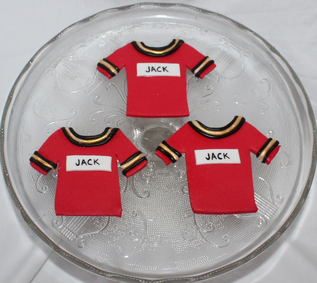 Fondant Team Jersey Cake Topper Football Jersey Topper Football Jersey
