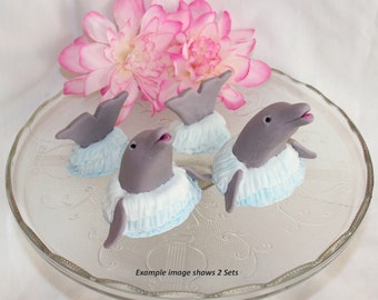 Fondant Dolphin Cake Topper - Dolphin Topper - Under the Sea Cake - Ocean Theme Cake - Mermaid Cake - Fondant Mermaid - Dolphin Birthday