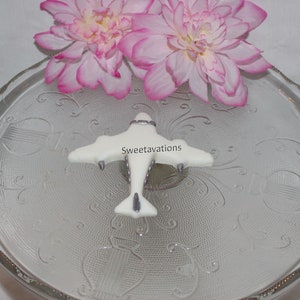 Fondant Airplane Cake Topper Fondant Plane Airplane Topper Airplane Cake Airplane Theme Bon Voyage Cake Pilot Cake Topper image 4