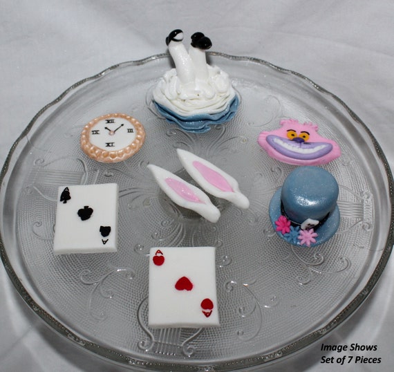 Fondant Alice in Wonderland Cake Topper Alice Cupcake Topper - Etsy