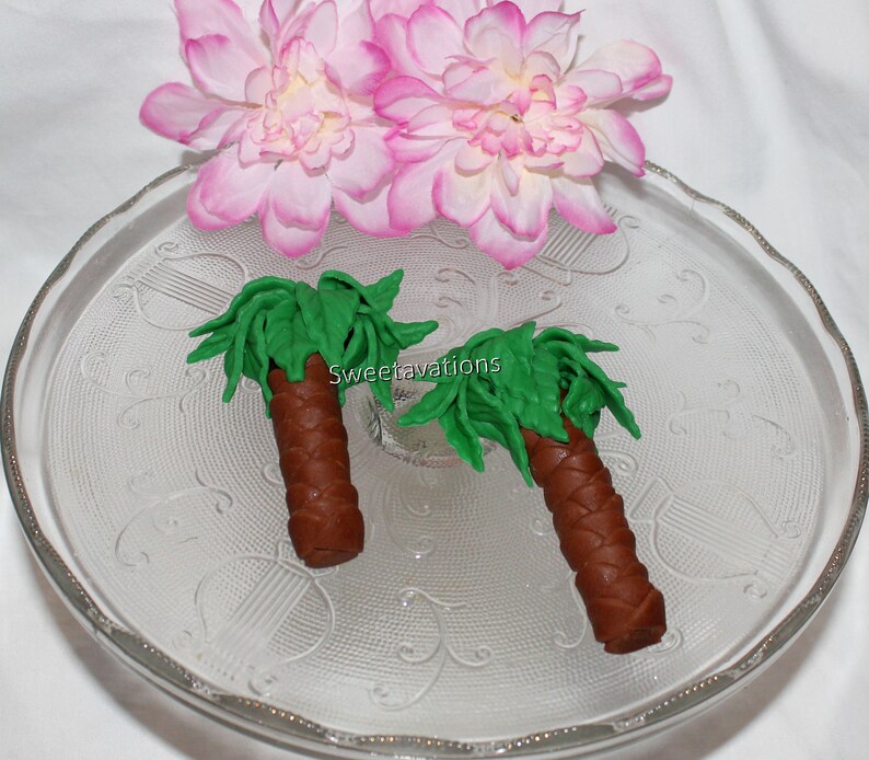 Fondant Palm Tree Cake Topper Fondant Tree Palm Tree Etsy