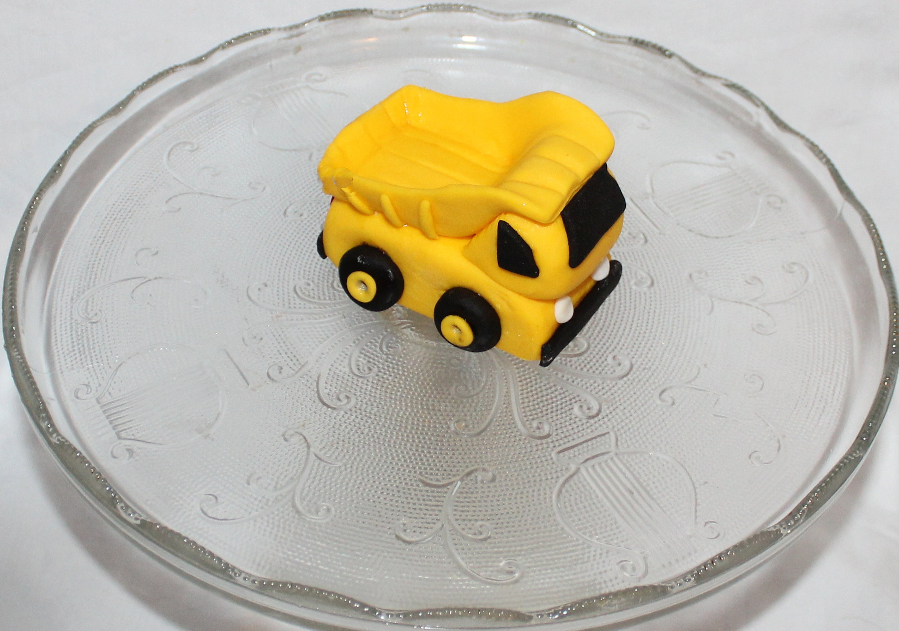 Backhoe Topper Fondant Dump Truck Cake Topper, Construction Birthday, Excavator ...
