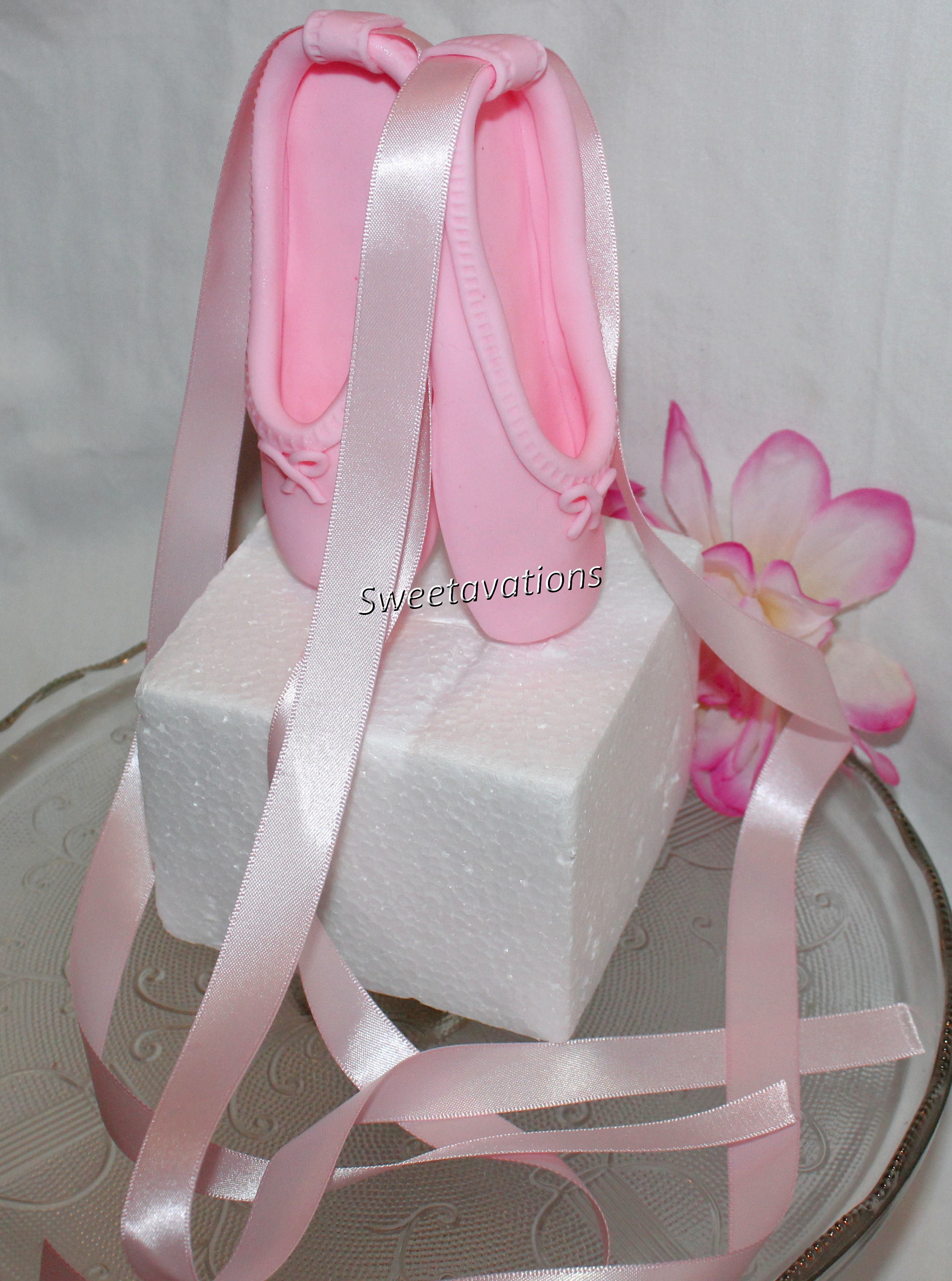 Fondant Ballet Shoes Cake Topper Fondant Ballerina Etsy