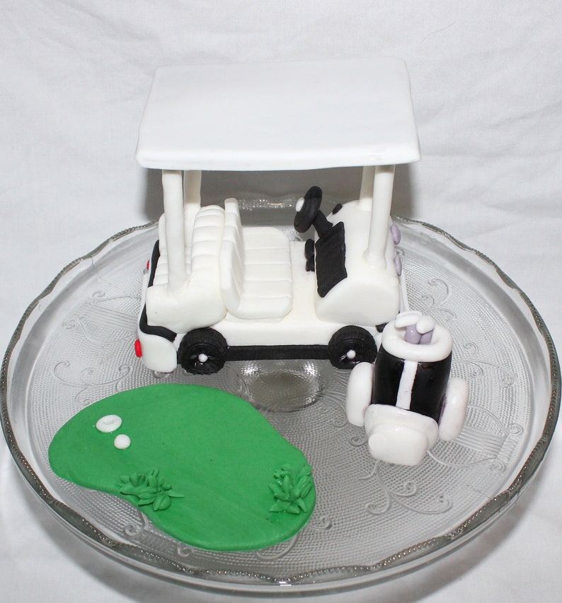 Fondant Golf Cart Cake Topper Golf Cart Topper Golf Topper Etsy