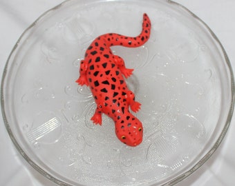 Fondant Salamander Cake Topper - Salamander Topper - Fondant Lizard - Fondant Reptile - Fondant Gecko - Salamander Cake - Gecko - Salamander