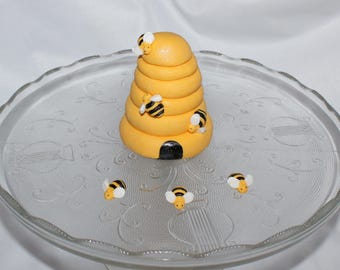 Fondant Beehive Cake Topper, Bumblebee Birthday, Insect Theme, Bumble Bee Baby Shower