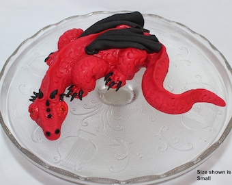 Fondant Dragon Cake Topper - Dragon Topper - Torta del drago - Ali del drago - Occhi del drago - Tema del drago - Torta del drago - Compleanno del drago