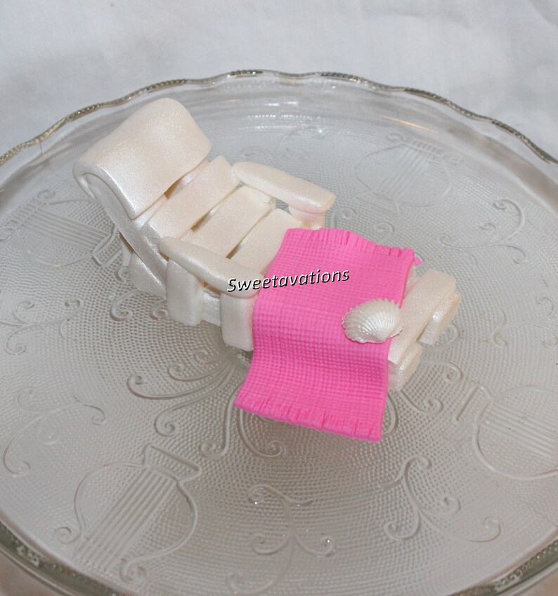 Fondant Beach Cake Topper Fondant Beach Chair Beach Chair Etsy