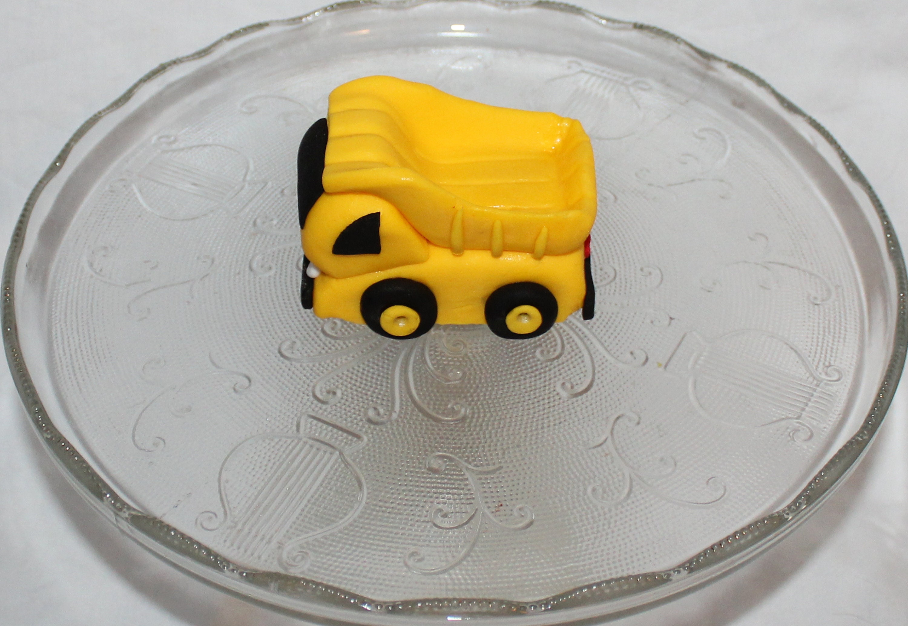 Backhoe Topper Fondant Dump Truck Cake Topper, Construction Birthday, Excavator ...