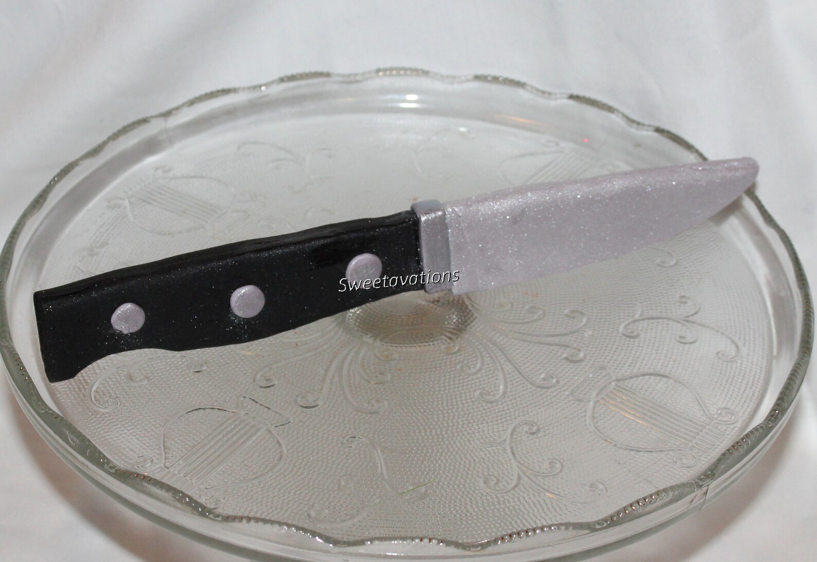 Fondant Knife Cake Topper Crime Scene Topper Knife Topper Etsy