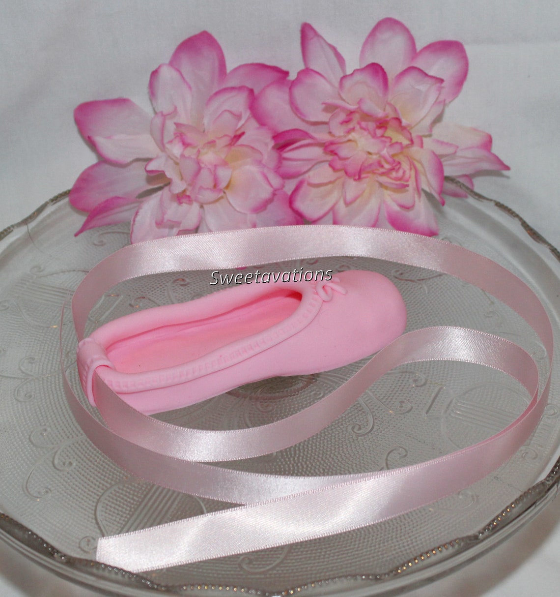 Fondant Ballet Shoes Cake Topper Ballet Shoe Topper Etsy
