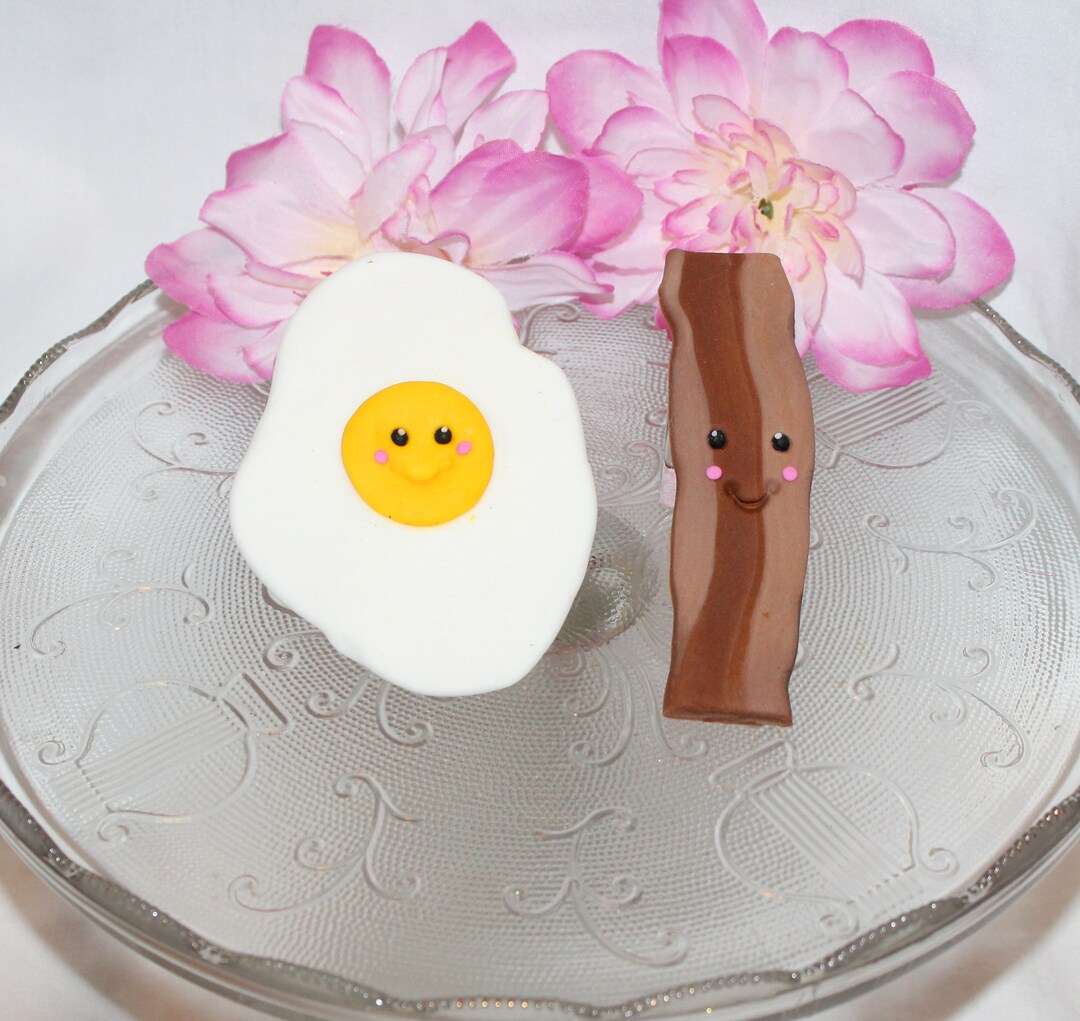 Fondant Eggs and Bacon Cake Topper Fondant Bacon Fondant Eggs Eggs and
