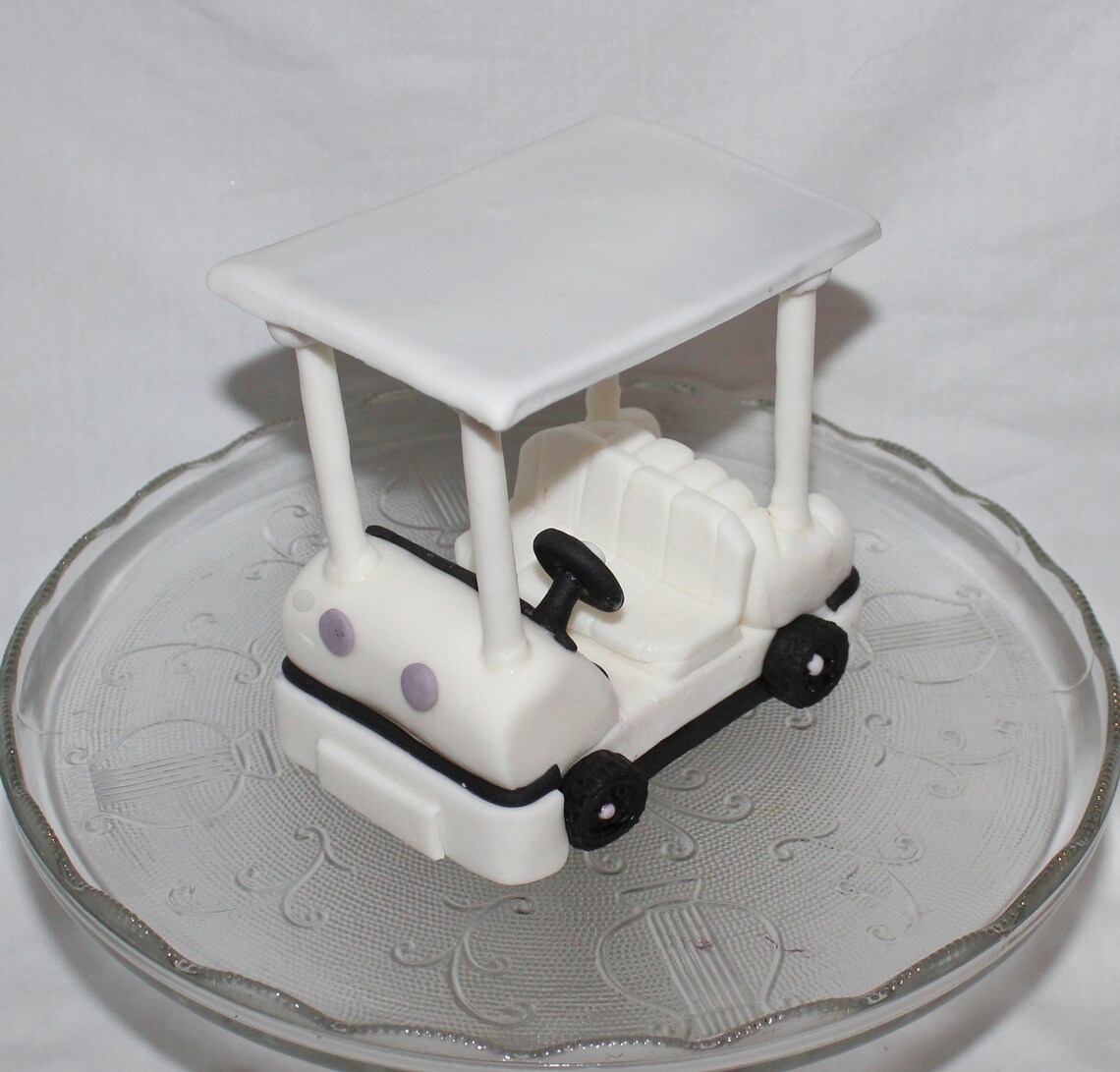 Fondant Golf Cart Cake Topper Golf Cart Topper Golf Topper Etsy