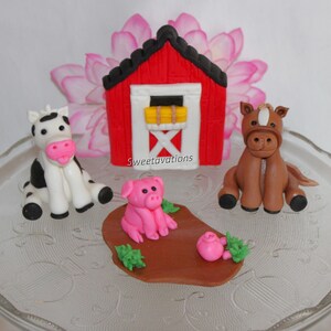 Fondant Horse Cake Topper Horse Cake Topper Farm Animal Etsy